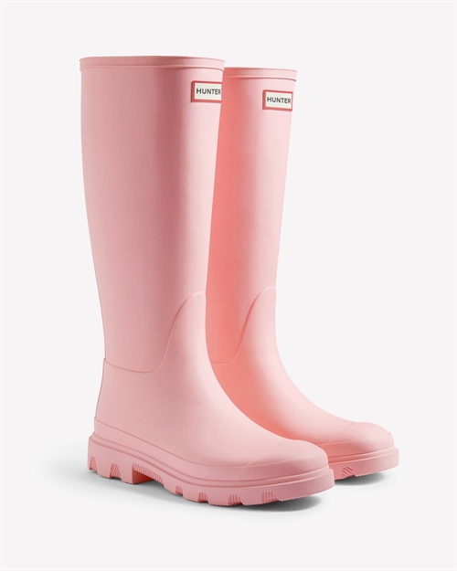 HUNTER UNISEX DOWNPOUR TALL BOOT PARFAIT PINK